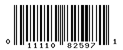 UPC barcode number 011110825971