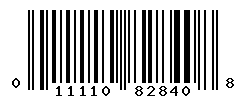 UPC barcode number 011110828408