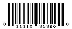 UPC barcode number 011110858900