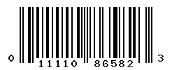 UPC barcode number 011110865823