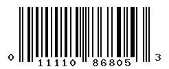 UPC barcode number 011110868053