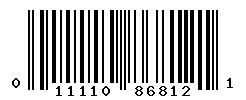 UPC barcode number 011110868121