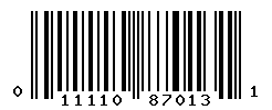 UPC barcode number 011110870131