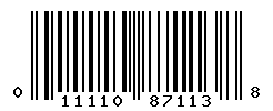 UPC barcode number 011110871138