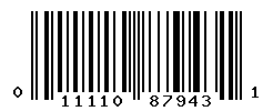 UPC barcode number 011110879431
