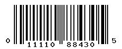 UPC barcode number 011110884305