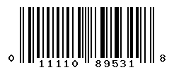 UPC barcode number 011110895318