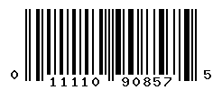 UPC barcode number 011110908575