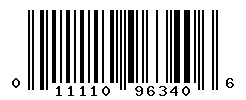 UPC barcode number 011110963406