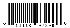 UPC barcode number 011110972996