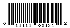 UPC barcode number 011111001312 lookup
