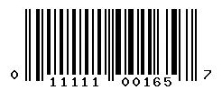 UPC barcode 011111001657