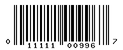 UPC barcode number 011111009967