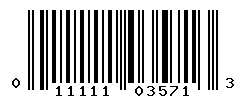 UPC barcode number 011111035713