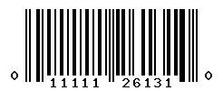 UPC barcode number 011111261310