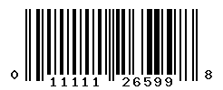 UPC barcode number 011111265998