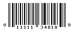 UPC barcode number 011111348189