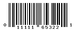 UPC barcode number 011111653221