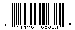 UPC barcode number 011120000535