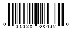 UPC barcode number 011120004380