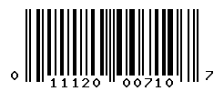 UPC barcode number 011120007107