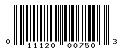 UPC barcode number 011120007503