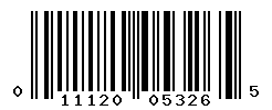UPC barcode number 011120053265
