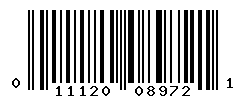 UPC barcode number 011120089721