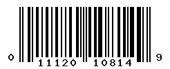 UPC barcode 011120108149