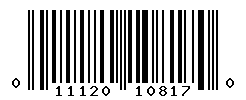 UPC barcode number 011120108170