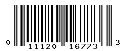 UPC barcode number 011120167733