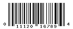 UPC barcode number 011120167894