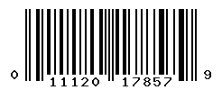 UPC barcode number 011120178579