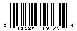 UPC barcode number 011120197754