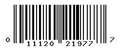 UPC barcode number 011120219777