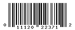 UPC barcode number 011120223712