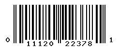 UPC barcode number 011120223781