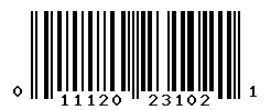 UPC barcode number 011120231021