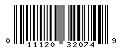 UPC barcode number 011120320749
