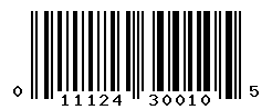 upc 011124300105 barcode image