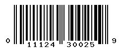 upc 011124300259 barcode image