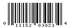 UPC barcode number 011152030234