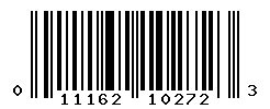 UPC barcode number 011162102723