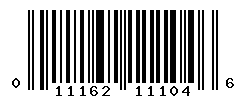 UPC barcode number 011162111046