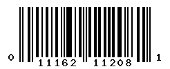 UPC barcode number 011162112081