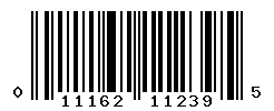 UPC barcode number 011162112395