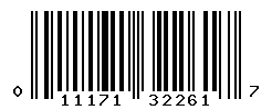 UPC barcode number 011171322617