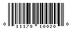 UPC barcode number 011179100200