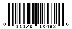 UPC barcode number 011179104826