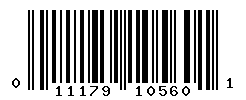 upc 011179105601 barcode image